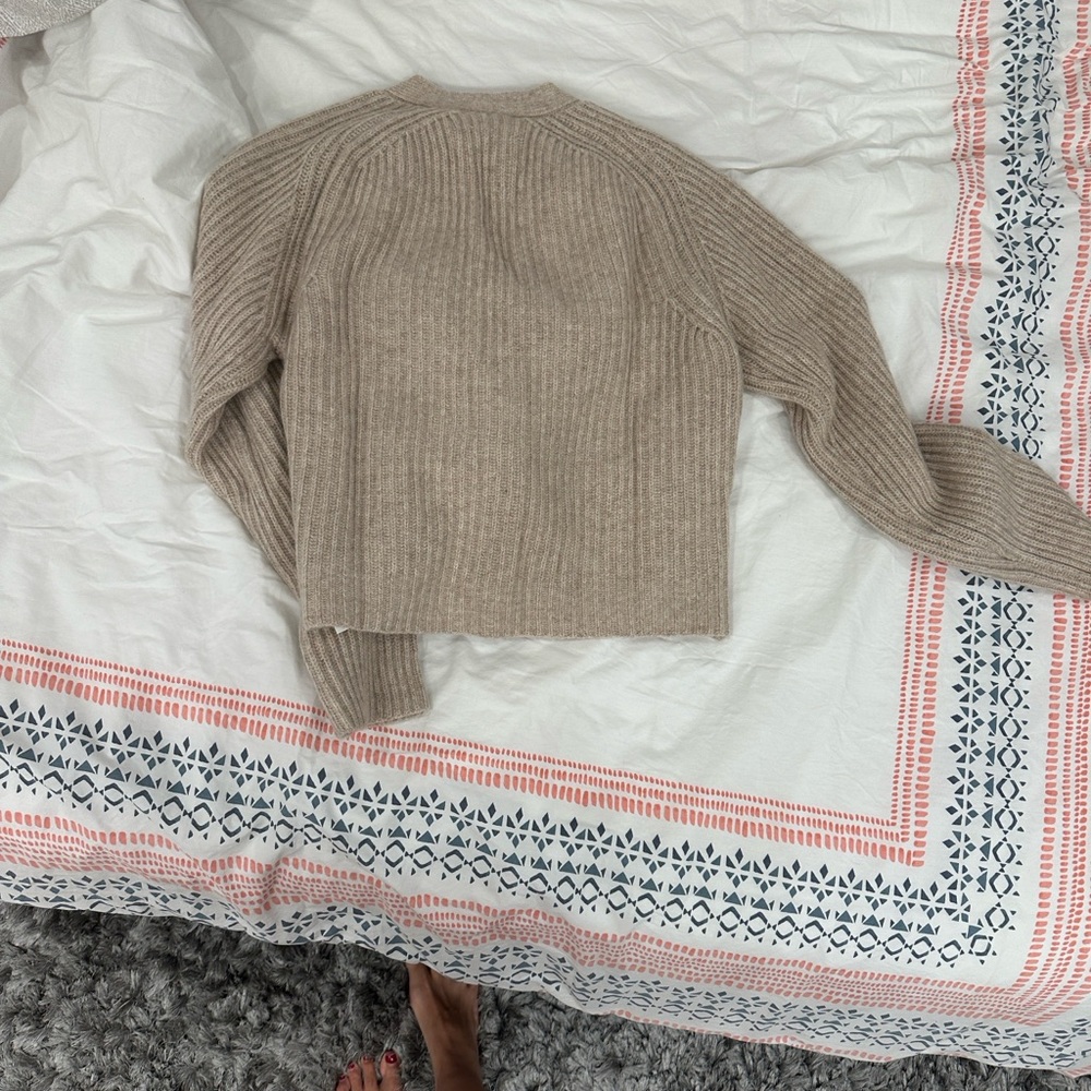 Ganni Rib Knit V-Neck Button Cardigan - Picture 4 of 4